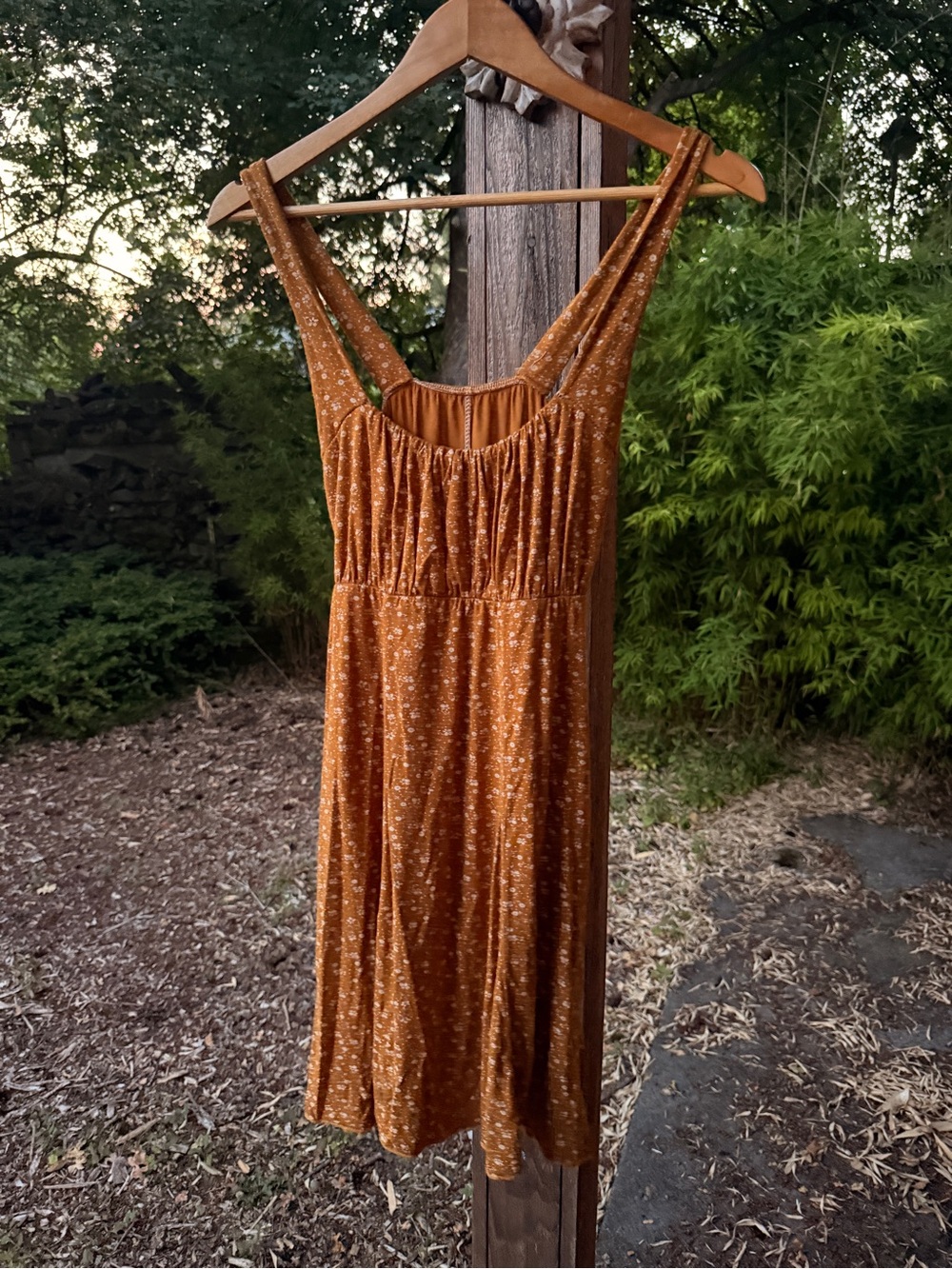 Summer Rust Floral Sleeveless Midi Dress - Women